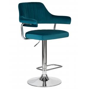 Стул барный Charly, морской волны велюр