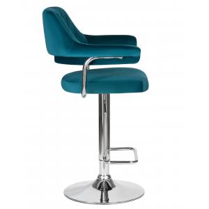Стул барный Charly, морской волны велюр