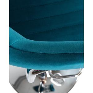 Стул барный Charly, морской волны велюр