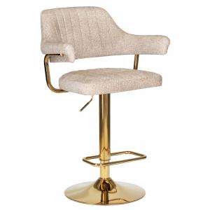 Стул барный Charly Gold Wool бежевый твид