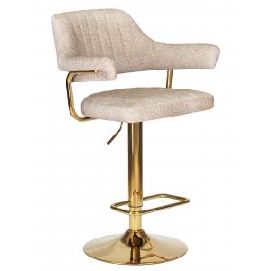 Стул барный Charly Gold Wool бежевый твид