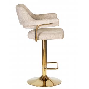 Стул барный Charly Gold Wool бежевый твид