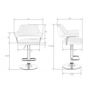 Стул барный Charly Gold Wool бежевый твид