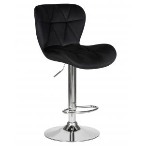 Стул барный Brom, черный велюр