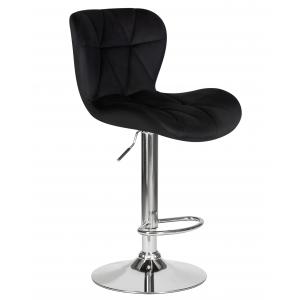Стул барный Brom, черный велюр
