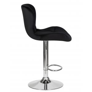 Стул барный Brom, черный велюр