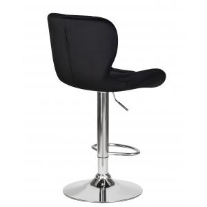 Стул барный Brom, черный велюр
