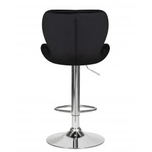 Стул барный Brom, черный велюр