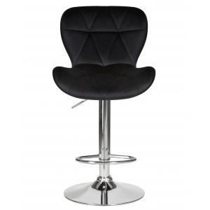 Стул барный Brom, черный велюр