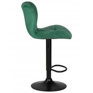 Стул барный Brom Black, зеленый велюр