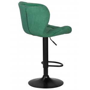 Стул барный Brom Black, зеленый велюр