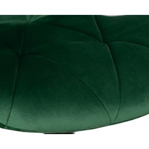 Стул барный Brom Black, зеленый велюр