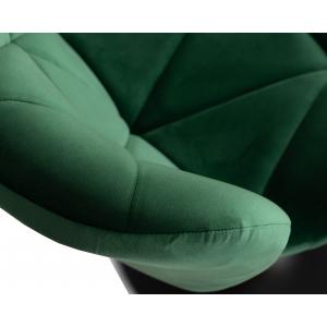Стул барный Brom Black, зеленый велюр