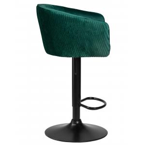 Барный стул Darcy Black зеленый велюр
