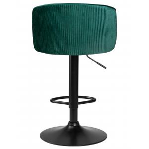 Барный стул Darcy Black зеленый велюр