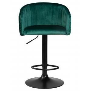 Барный стул Darcy Black зеленый велюр