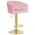 Барный стул Darcy Gold, розовый велюр