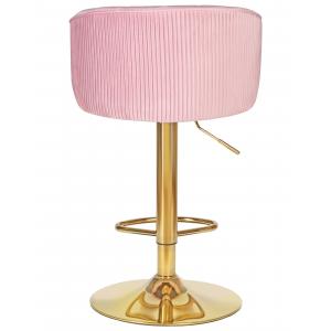 Барный стул Darcy Gold, розовый велюр