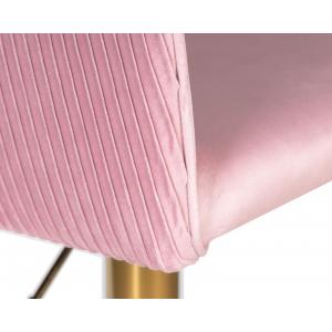 Барный стул Darcy Gold, розовый велюр