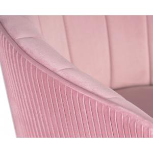 Барный стул Darcy Gold, розовый велюр