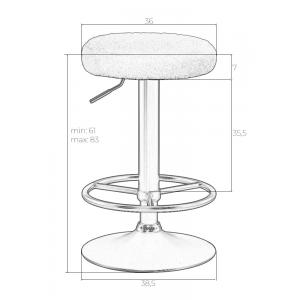 Стул барный Imona Teddy, белый букле