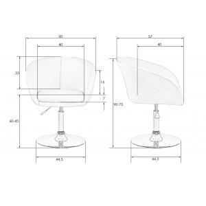 Кресло дизайнерское Edison розовый велюр