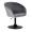 Кресло дизайнерское Edison Black серый велюр