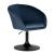 Кресло дизайнерское Edison Black синий велюр