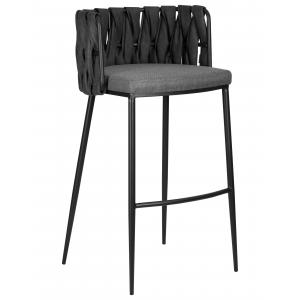 Стул барный Amelia темно-серый винтажный 