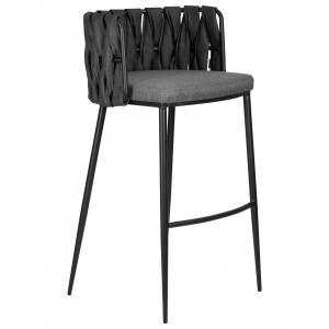 Стул барный Amelia темно-серый винтажный