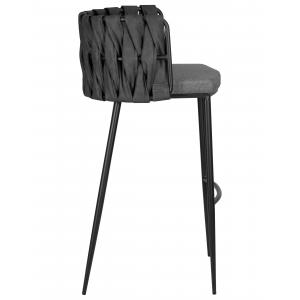 Стул барный Amelia темно-серый винтажный