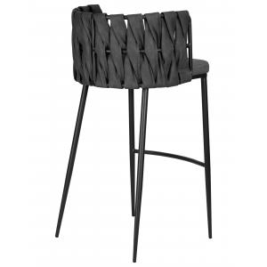 Стул барный Amelia темно-серый винтажный