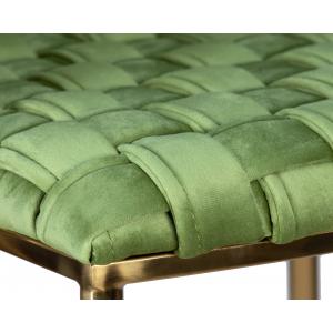 Стул барный Emmy Gold зеленый велюр