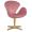 Кресло дизайнерское Swan Style розовый велюр, золотое основание