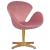 Кресло дизайнерское Swan Style розовый велюр, золотое основание