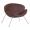 Кресло дизайнерское Emily коричневый винил, хромированная сталь