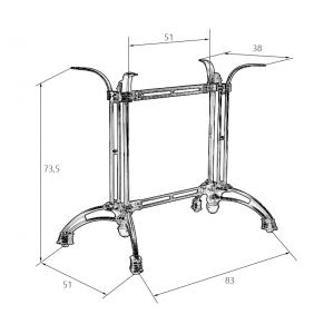 Подстолье чугунное Louise Wide