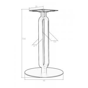 Подстолье обеденное Ellen черное