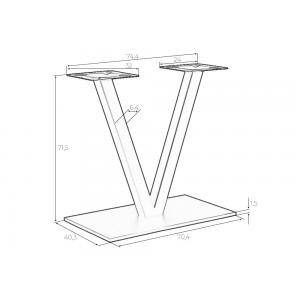 Подстолье обеденное Vector, черное