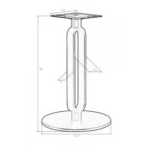 Подстолье обеденное Elan золотое
