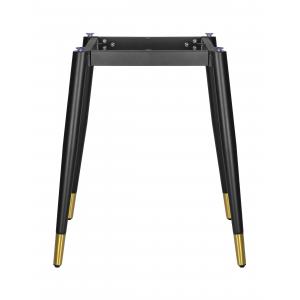 Подстолье обеденное Matt, чёрное с золотыми наконечниками