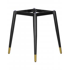 Подстолье обеденное Matt, чёрное с золотыми наконечниками