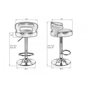 Барный стул Fredly Black чёрное дерево, чёрный