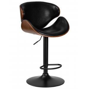 Барный стул Karter Black коричневый орех дерево, черный