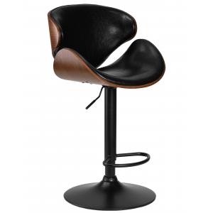 Барный стул Karter Black коричневый орех дерево, черный