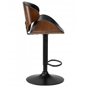 Барный стул Karter Black коричневый орех дерево, черный