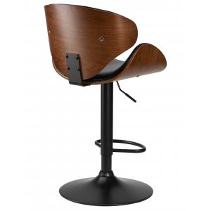 Барный стул Karter Black коричневый орех дерево, черный