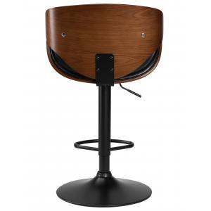 Барный стул Karter Black коричневый орех дерево, черный