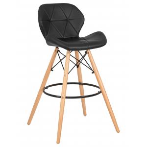 Стул барный BUTTERFLY BAR (ножки светлый бук, цвет чёрный)
