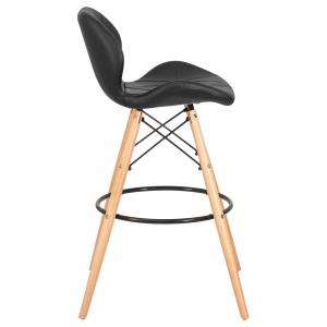 Стул барный BUTTERFLY BAR (ножки светлый бук, цвет чёрный)